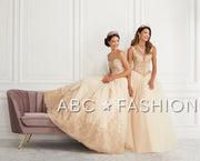 Beaded Strapless Quinceanera Dress by Fiesta Gowns 56386 (Size 28 - 30)-Quinceanera Dresses-ABC Fashion