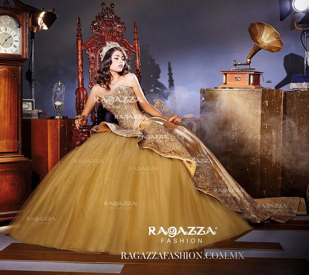 Strapless Quinceanera Dress by Ragazza B67-367