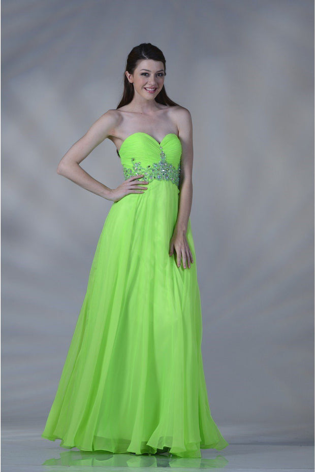 Beaded Sweetheart Strapless Gown by Cinderella Divine 7664