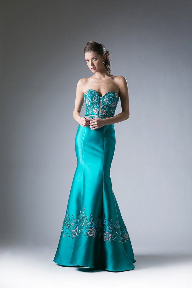 Beaded Two Piece Mermaid Dress by Cinderella Divine 62211