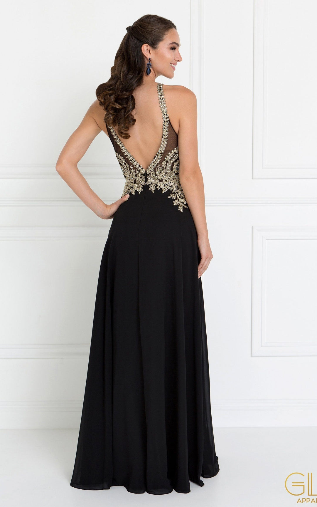 Long Open Back Chiffon Dress by Elizabeth K GL1526 ABC Fashion Long Open Back Chiffon Dress by Elizabeth K GL1526 ABC Fashion