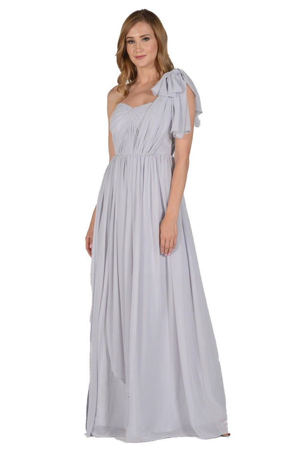 Blush Pink Long Convertible Chiffon Dress by Poly USA-Long Formal Dresses-ABC Fashion
