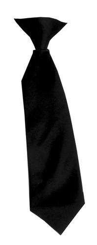 Boys Black Clip On Necktie-Boys Neckties-ABC Fashion