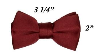 Boys Burgundy Pre-Tied Bow Tie-Boys Formal Wear-ABC Fashion