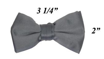 Boys Charcoal Pre-Tied Bow Tie-Boys Formal Wear-ABC Fashion