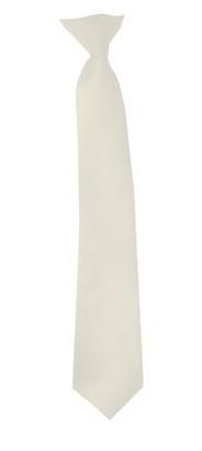 Boys Cream Clip On Necktie-Boys Neckties-ABC Fashion