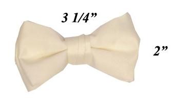 Boys Cream Pre-Tied Bow Tie-Boys Formal Wear-ABC Fashion