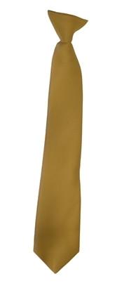 Boys Gold Clip On Necktie-Boys Neckties-ABC Fashion