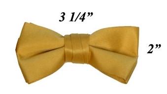 Boys Gold Pre-Tied Bow Tie-Boys Formal Wear-ABC Fashion
