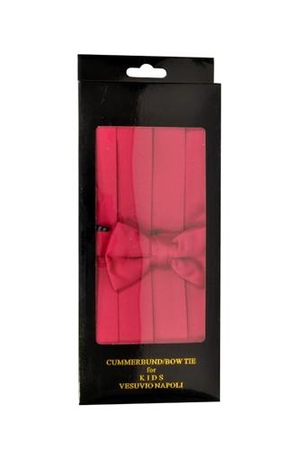 Boys Hot Pink Cummerbund and Bow Tie Set-Boys Cummerbund-ABC Fashion