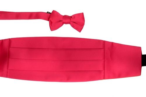 Boys Hot Pink Cummerbund and Bow Tie Set-Boys Cummerbund-ABC Fashion