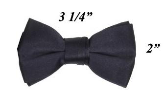 Boys Navy Blue Pre-Tied Bow Tie-Boys Formal Wear-ABC Fashion