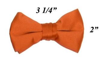 Boys Orange Pre-Tied Bow Tie-Boys Formal Wear-ABC Fashion