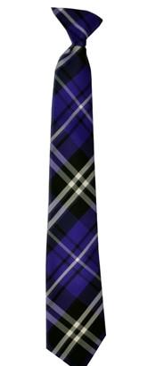 Boys Purple Plaid Clip On Necktie-Boys Neckties-ABC Fashion