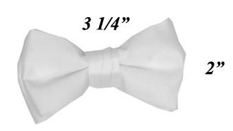 Boys White Pre-Tied Bow Tie-Boys Formal Wear-ABC Fashion