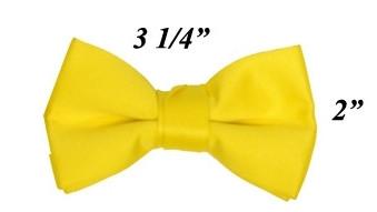Boys Yellow Pre-Tied Bow Tie-Boys Formal Wear-ABC Fashion