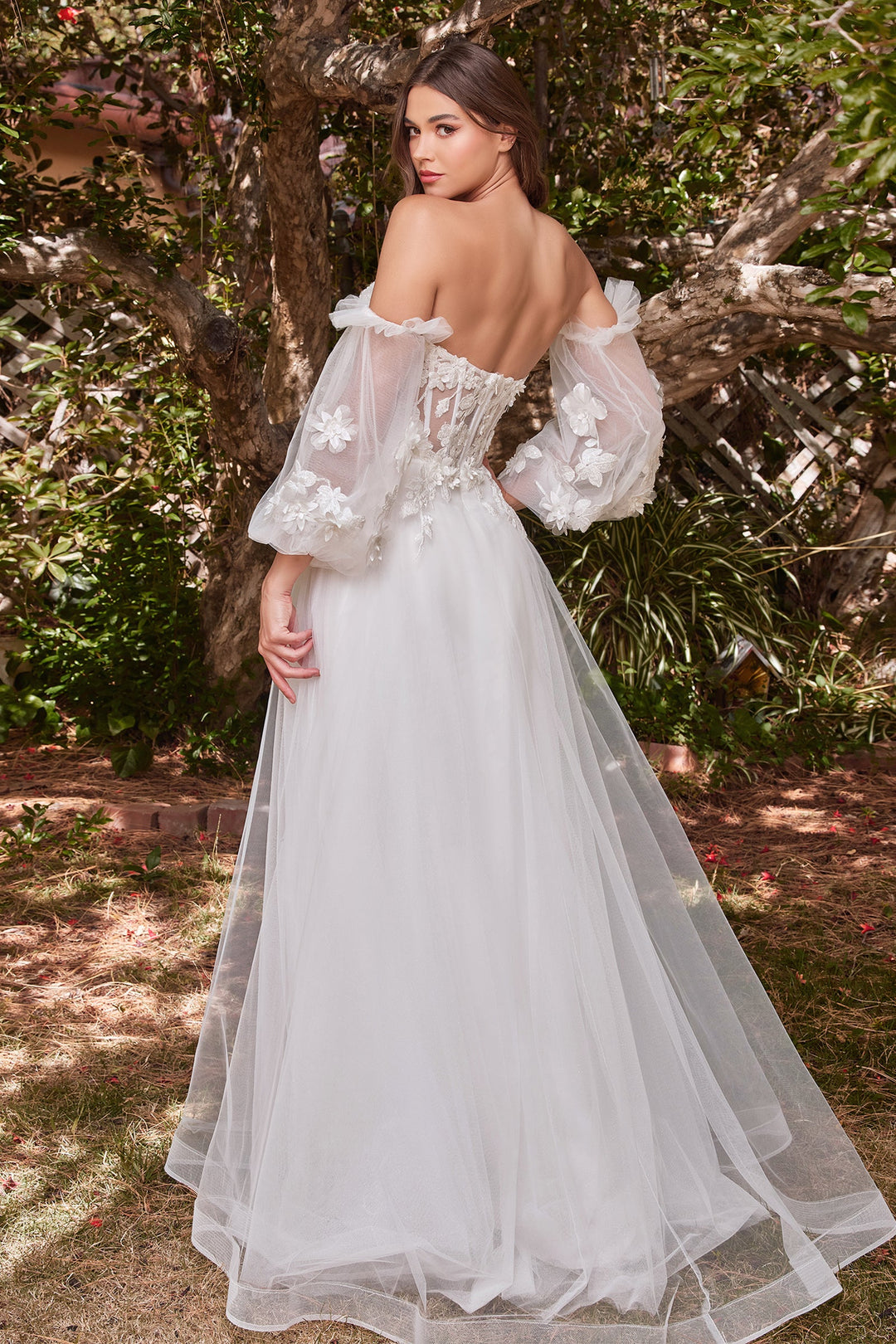 Bridal 3D Floral Corset Gown by Cinderella Divine CD962W