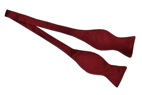 Burgundy Silk Self Tie Bow Ties-Men's Bow Ties-ABC Fashion