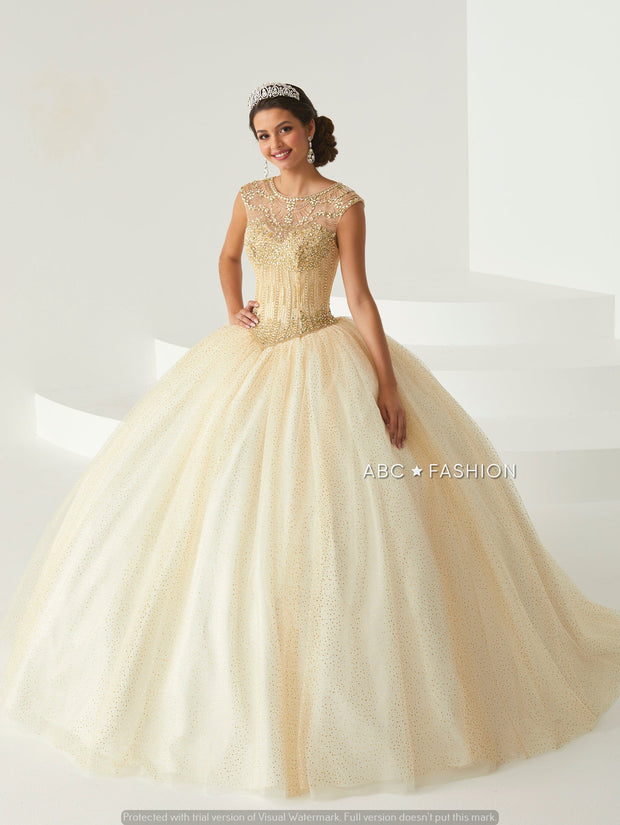Cap Sleeve Quinceanera Dress by Fiesta Gowns 56441