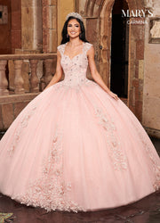 Cap Sleeve Quinceanera Dress by Mary's Bridal MQ1081