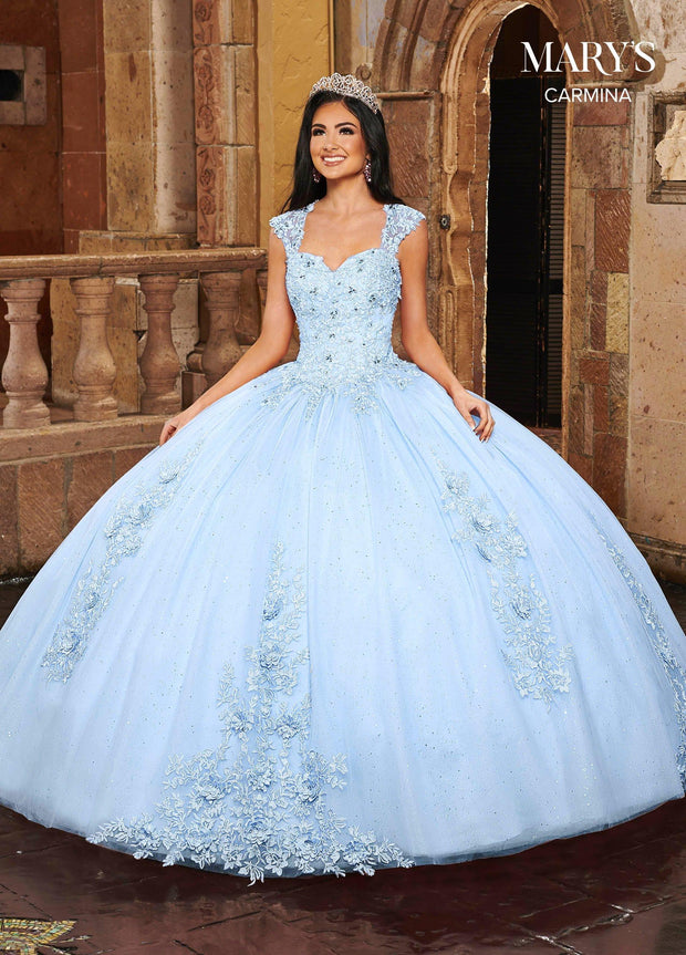 Cap Sleeve Quinceanera Dress by Mary's Bridal MQ1081