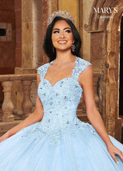 Cap Sleeve Quinceanera Dress by Mary's Bridal MQ1081