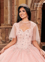 Cap Sleeve Quinceanera Dress by Mary's Bridal MQ1081