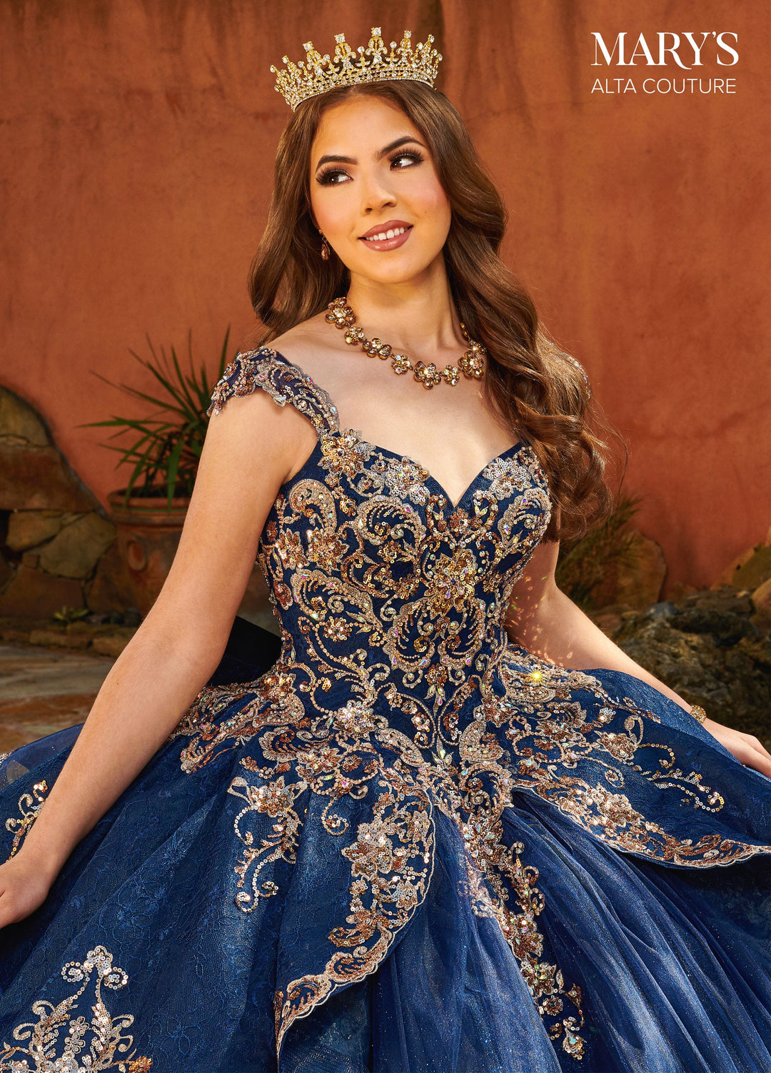 Cap Sleeves Quinceanera Dress by Alta Couture MQ3093