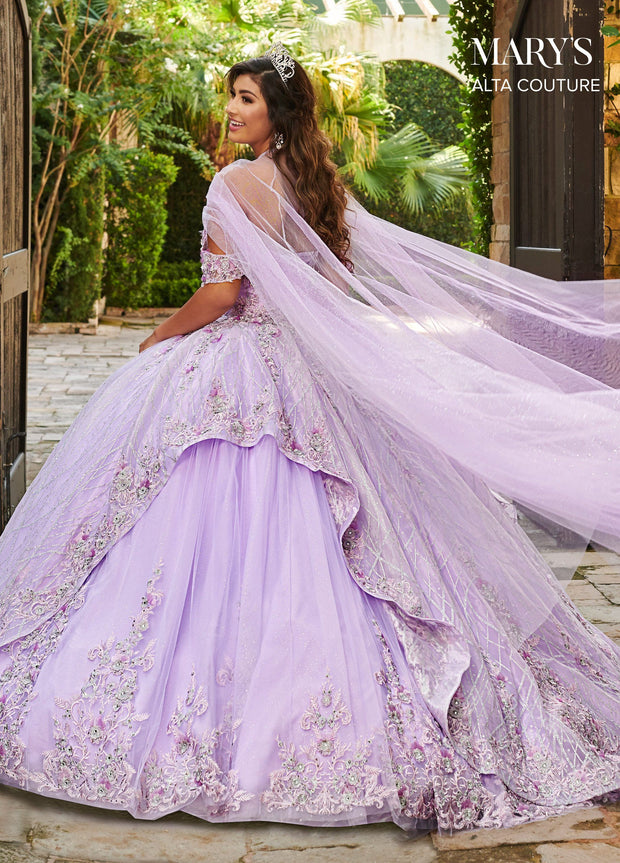 Cape Quinceanera Dress by Alta Couture MQ3061