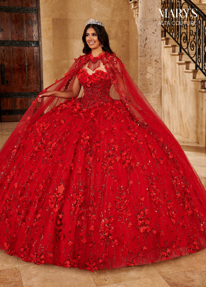 Cape Quinceanera Dress by Alta Couture MQ3075