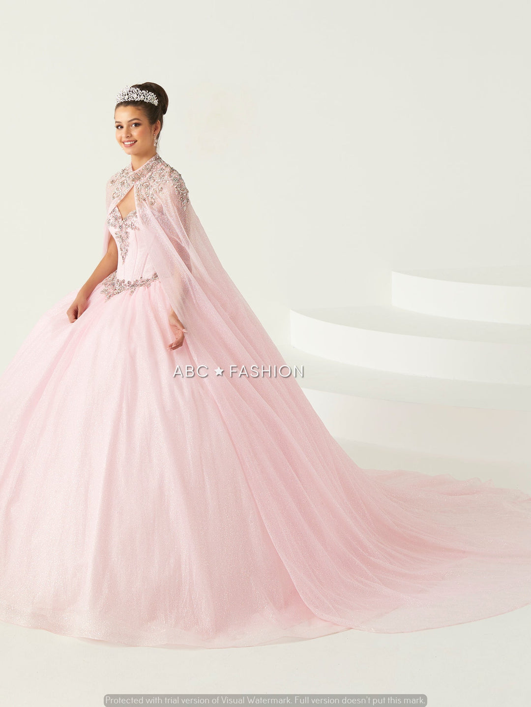 Cape Quinceanera Dress by House of Wu 26001