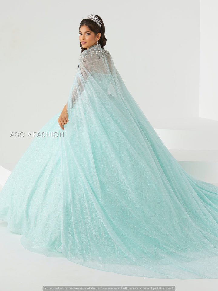 Cape Quinceanera Dress by House of Wu 26001