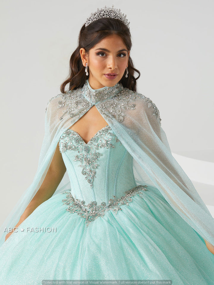 Cape Quinceanera Dress by House of Wu 26001