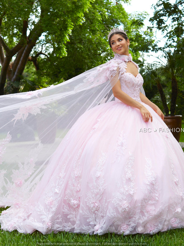 Cape Quinceanera Dress by House of Wu 26015