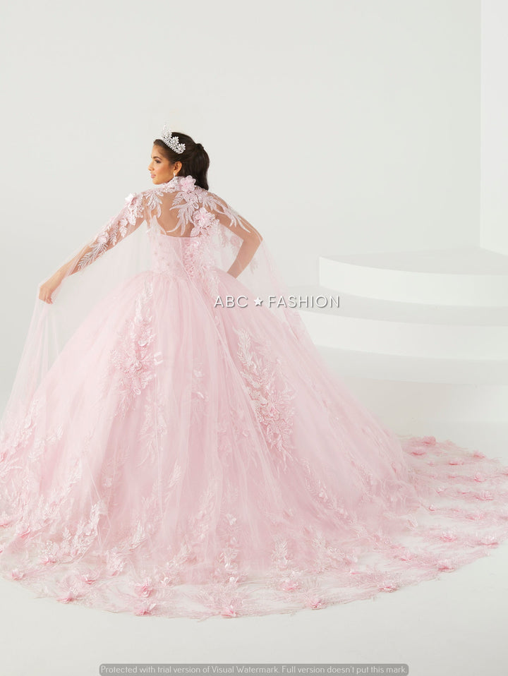 Cape Quinceanera Dress by House of Wu 26015