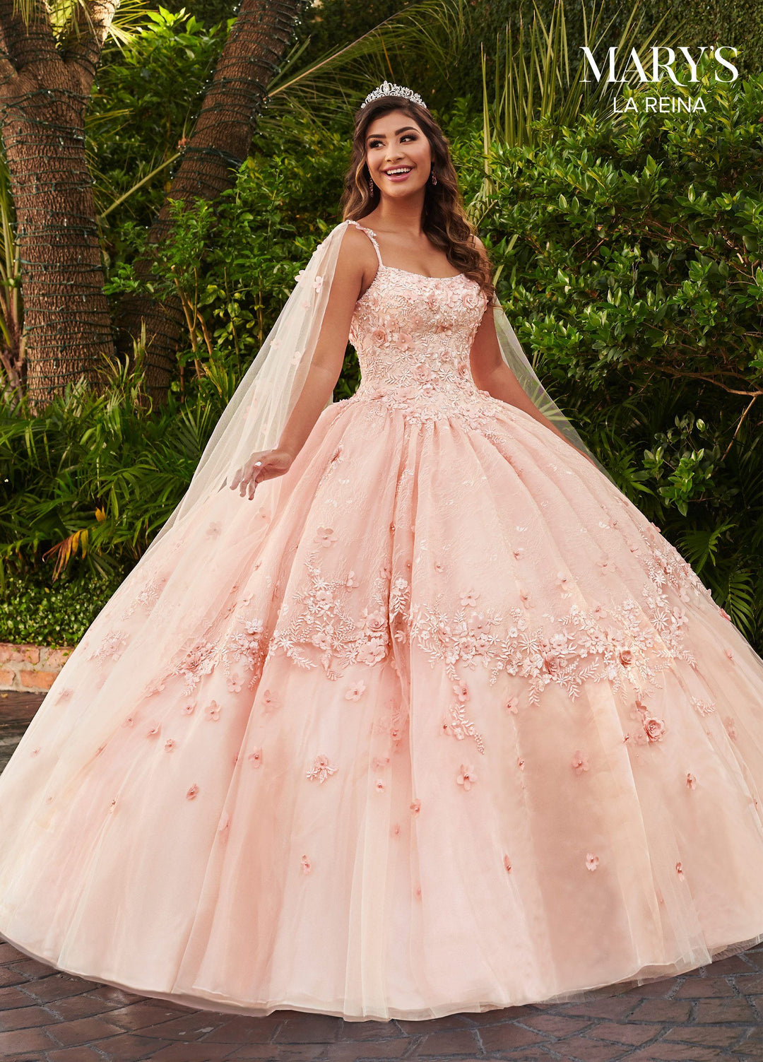 Cape Quinceanera Dress by Mary's Bridal MQ2115