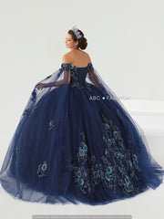 Cape Sleeve Quinceanera Dress by House of Wu 26008
