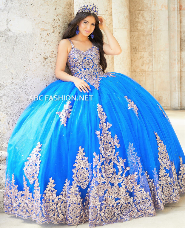 Cape Sleeve Quinceanera Dress by House of Wu 26028C