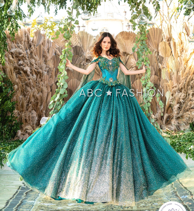 Cape Sleeve Quinceanera Dress by Ragazza D84-584