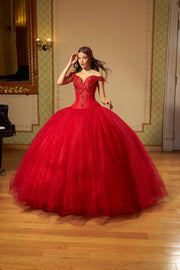 Cape Sleeve Quinceanera Dress by Ragazza D93-593