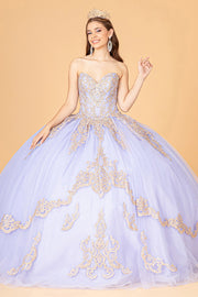 Cape Strapless Glitter Ball Gown by Elizabeth K GL3078