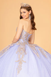 Cape Strapless Glitter Ball Gown by Elizabeth K GL3078
