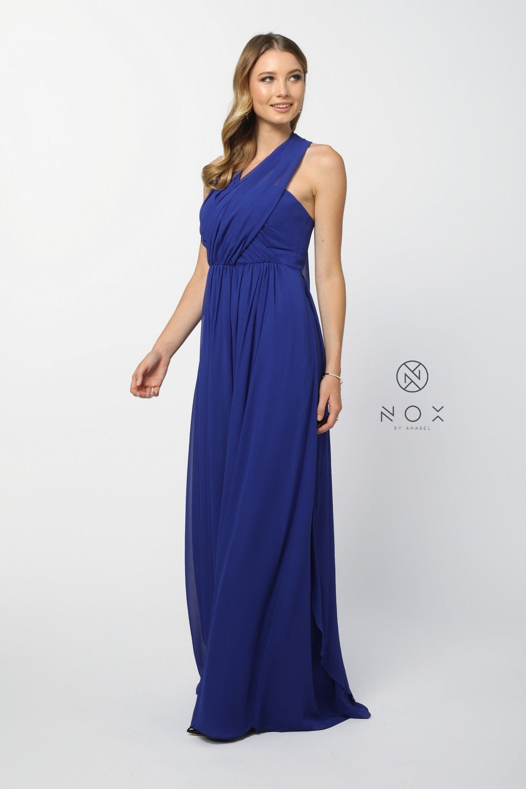 Chiffon Long Convertible Sweetheart Dress by Nox Anabel 7124-Long Formal Dresses-ABC Fashion