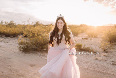 Cold Shoulder Glitter Quinceanera Dress by Fiesta Gowns 56377 (Size 24 - 30)-Quinceanera Dresses-ABC Fashion