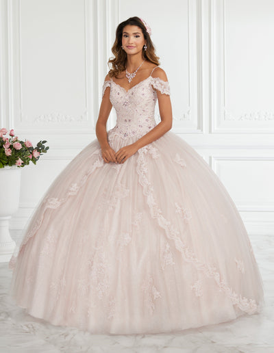 Cold Shoulder Lace Quinceanera Dress by Fiesta Gowns 56395-Quinceanera Dresses-ABC Fashion