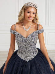 Cold Shoulder Quinceanera Dress by Fiesta Gowns 56419 (Size 18 - 24)