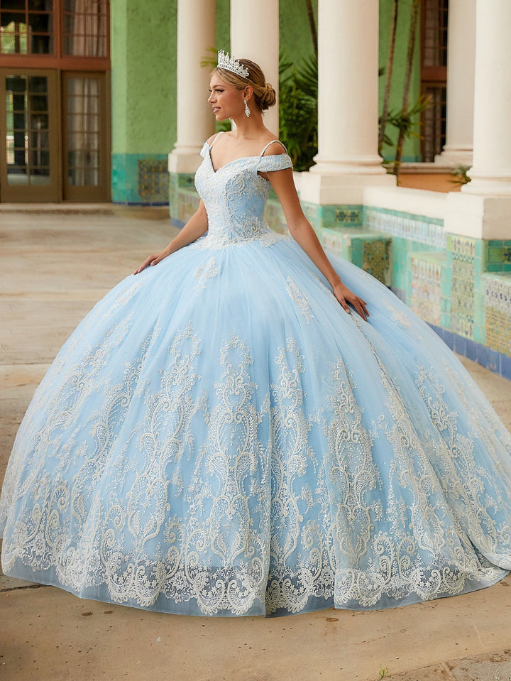 Cold Shoulder Quinceanera Dress by House of Wu 26980