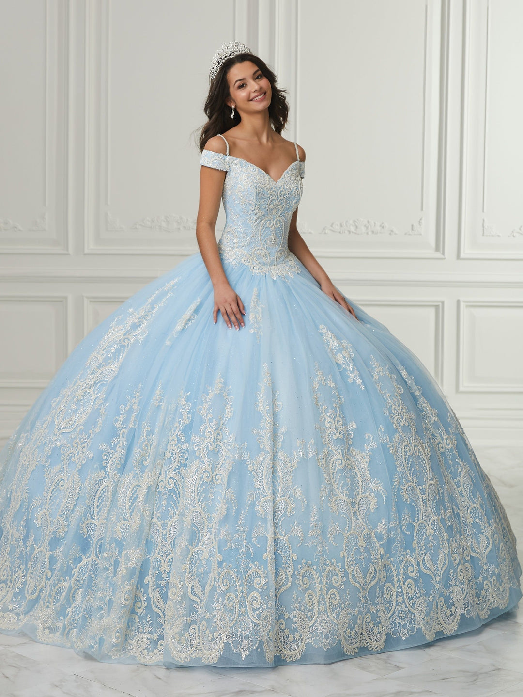 Cold Shoulder Quinceanera Dress by House of Wu 26980