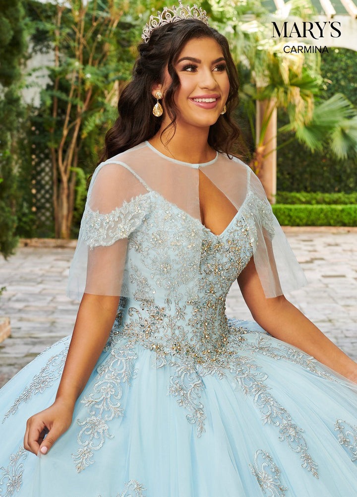 Cold Shoulder Quinceanera Dress by Mary's Bridal MQ1078