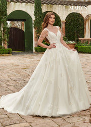 Cold Shoulder Wedding Dress by Mary's Bridal MB4115